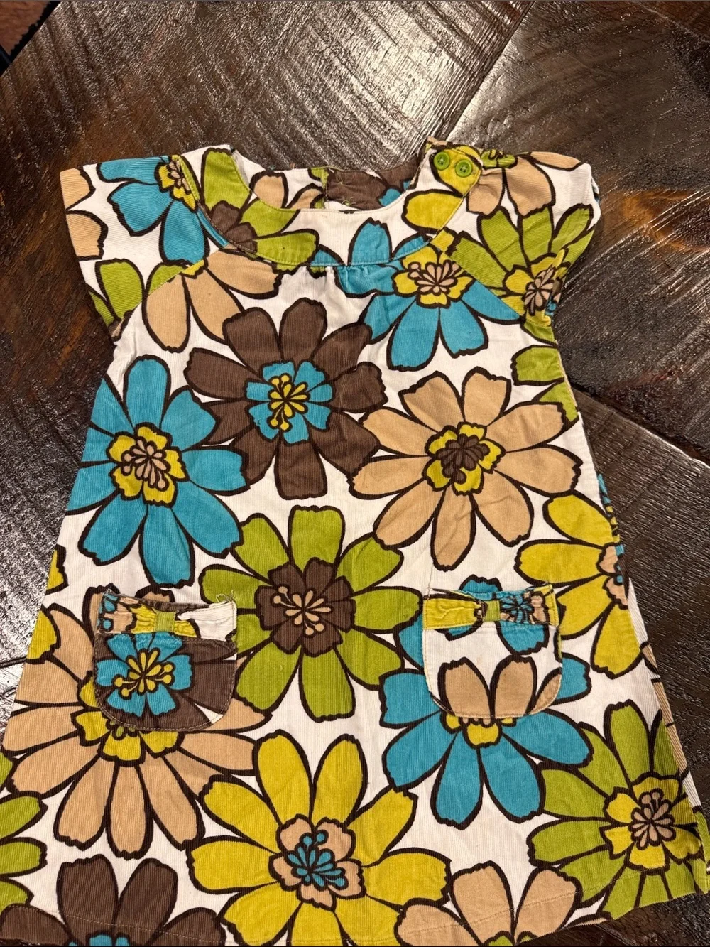 Carter's Floral A-Line corduroy Dress
